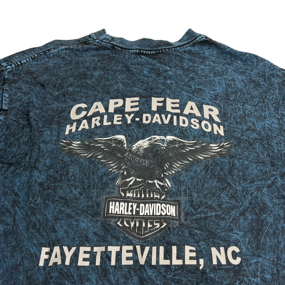 Vintage Holoubek Harley Davidson Acid Wash Pocket L/S Sleeve USA 90s M